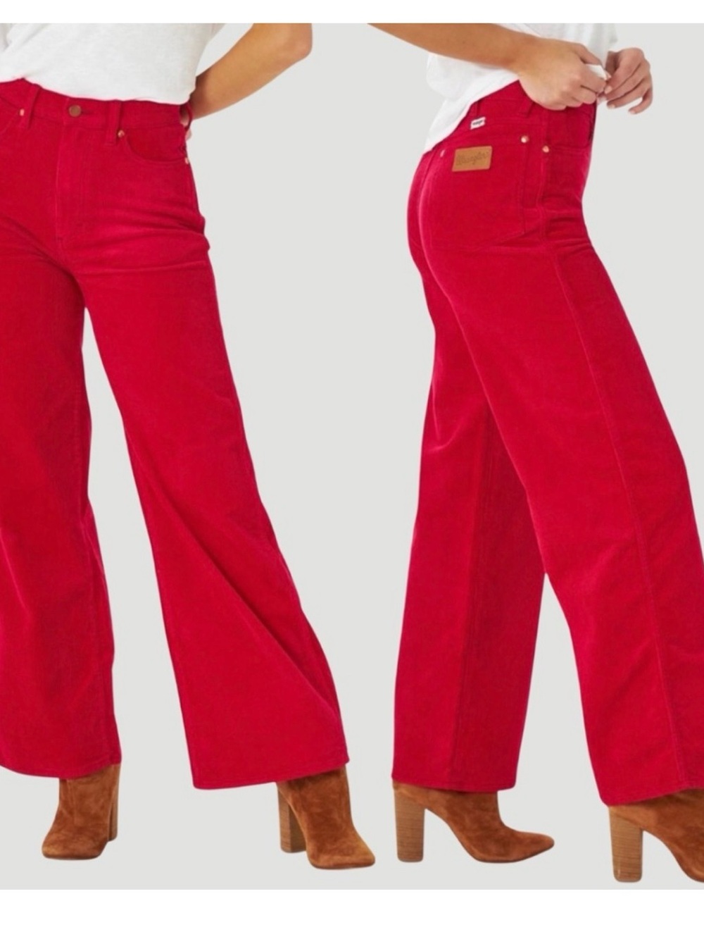 Wrangler World Wide 661 High Rise Wide Leg Size 32/20 NWT new beautiful red cord